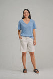 BRAINTREE Ladies Hemp Cotton V Neck Tee
