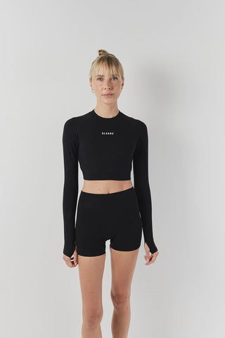 KLEANS Perfect Long Sleeve Crop Top in Hemp & Organic Cotton