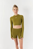 KLEANS Perfect Long Sleeve Crop Top in Hemp & Organic Cotton