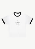 AFENDS Chains - Boxy Ringer Tee - White