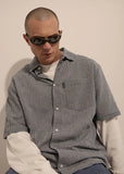 AFENDS Independent Short Sleeve Shirt - Navy Check
