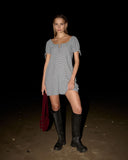 AFENDS Lenni Indy Hemp Mini Dress - Navy Check