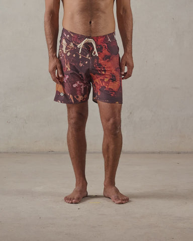MCTAVISH Resin Stretch Boardshort - Red Multi