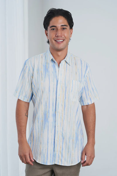 BRAINTREE Mens Hemp Rayon Waterfall Short Sleeve Shirt
