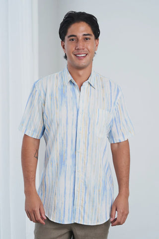 BRAINTREE Mens Hemp Rayon Waterfall Short Sleeve Shirt