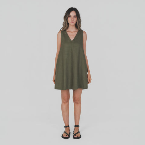 HEMP CLOTHING AUSTRALIA Mini Dress (New Style) 100% Hemp
