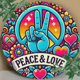 Peace and Love Vintage Iron Sign