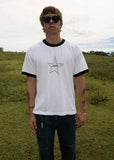AFENDS Chains - Boxy Ringer Tee - White