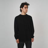 HEMP CLOTHING AUSTRALIA Boxy Tee L/S - Black