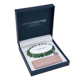 BRAMBLE BAY CO Green Aventurine Tree of Life Inspiration Boxed Charm Bracelet
