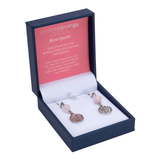 BRAMBLE BAY CO Rose Quartz Tree of Life Earrings