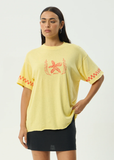 AFENDS Calda Oversized Tee - Lemon
