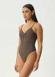 AFENDS Cyrus One Piece - Coffee Stripe