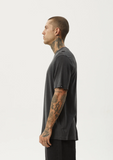 AFENDS Classic Hemp Retro Fit Tee - Stone Black