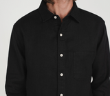 HEMP CLOTHING AUSTRALIA New Heritage Shirt L/S - Black