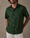 MCTAVISH Hemp Stripe Shirt - Dark Green