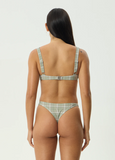 AFENDS Scout Bikini Bottoms - Olive Check