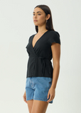 AFENDS Loula Wrap Top