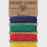 HEMPTIQUE Hemp Cord Cards 1mm  9m long x 4