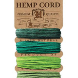 HEMPTIQUE Hemp Cord Cards 1mm  9m long x 4