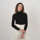 HEMP CLOTHING AUSTRALIA Stretch Mock Neck Skivvy