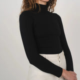 HEMP CLOTHING AUSTRALIA Stretch Mock Neck Skivvy