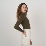 HEMP CLOTHING AUSTRALIA Stretch Mock Neck Skivvy