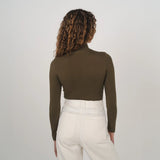 HEMP CLOTHING AUSTRALIA Stretch Mock Neck Skivvy