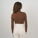 HEMP CLOTHING AUSTRALIA Stretch Mock Neck Skivvy