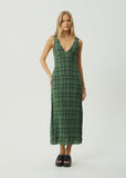 AFENDS Tully - Seersucker Maxi Dress - Hunter Green