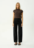 Afends Wren Focus Seersucker Mock Neck Top