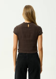 Afends Wren Focus Seersucker Mock Neck Top