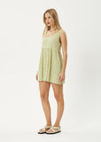 AFENDS Darcy Jesse  Seersucker Mini Dress - Lemongrass