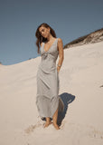 AFENDS Izzy Devon Hemp Maxi Dress - Silver Birch