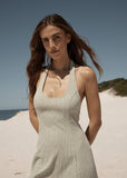 AFENDS Maya Indy Hemp Maxi Dress - Sage Check