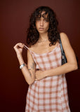 AFENDS Helena Mirage Hemp Seersucker Maxi Dress - Desert Check