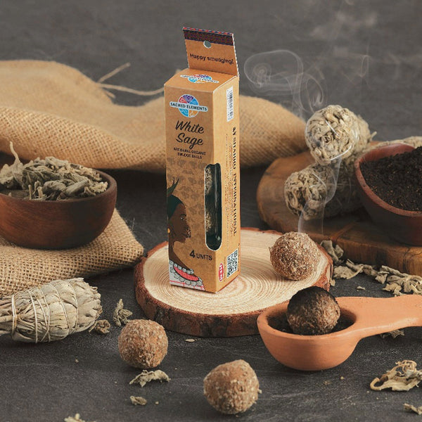 SACRED ELEMENTS White Sage Artisanal Organic Smudge Balls