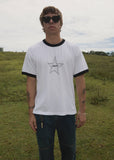 AFENDS Chains - Boxy Ringer Tee - White
