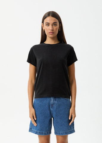 AFENDS Eden Hemp Regular Fit Tee - Black