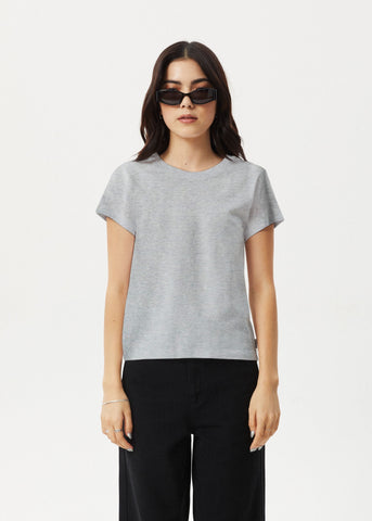 AFENDS Eden Hemp Regular Fit Tee - Shadow Grey Marle