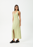 AFENDS Darcy Check Maxi Dress - Lemongrass Check