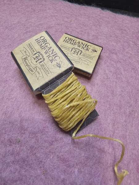 HEMPTIQUE 100% Organic Beeswaxed Hemp Wick 1mm