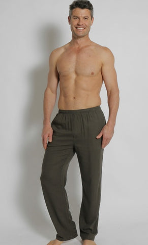 BRAINTREE Elastic Waist Hemp Bamboo Beach Pant - Grey